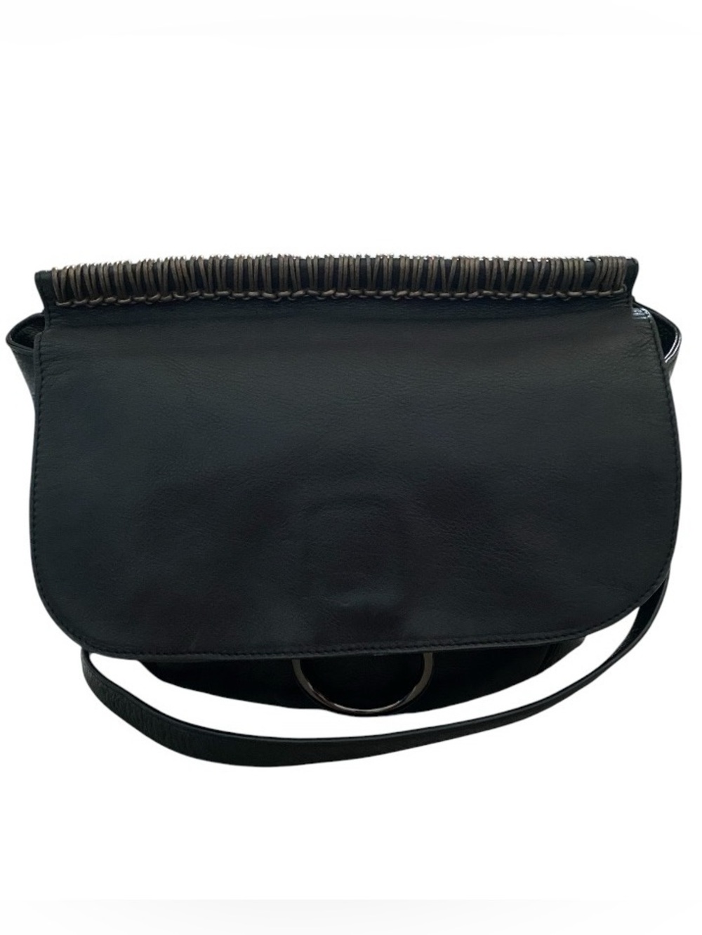Christopher Kon genuine leather black crossbody bag